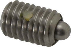 Gibraltar - 1/2-13, 3/4" Thread Length, 0.151" Plunger Projection, Stainless Steel Threaded Spring Plunger - 1/4" Max Plunger Diam, 0.75" Plunger Length, 1.75 Lb Init End Force, 5.5 Lb Final End Force - Americas Industrial Supply