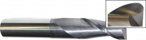 Accupro - 3/4", 2 Flute, Single End, Solid Carbide, 0.015" Corner Radius End Mill - 4" OAL, 40° Helix, Right Hand Flute, 1-1/2" LOC, Right Hand Cut - Americas Industrial Supply