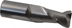 Accupro - 1", 2 Flute, Single End, Solid Carbide, 1/8" Corner Radius End Mill - 4" OAL, 40° Helix, Right Hand Flute, 1-3/4" LOC, Right Hand Cut - Americas Industrial Supply