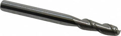 Accupro - 3/16", 2 Flute, Single End, Solid Carbide, 0.015" Corner Radius End Mill - 2" OAL, 40° Helix, Right Hand Flute, 5/8" LOC, Right Hand Cut - Americas Industrial Supply