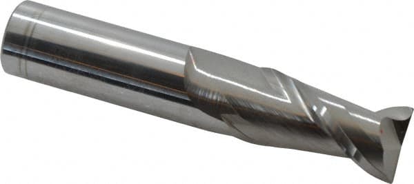 Accupro - 3/4", 2 Flute, Single End, Solid Carbide, 0.02" Corner Radius End Mill - 4" OAL, 40° Helix, Right Hand Flute, 1-1/2" LOC, Right Hand Cut - Americas Industrial Supply