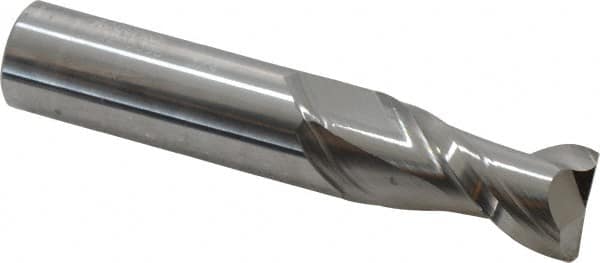 Accupro - 3/4", 2 Flute, Single End, Solid Carbide, 0.03" Corner Radius End Mill - 4" OAL, 40° Helix, Right Hand Flute, 1-1/2" LOC, Right Hand Cut - Americas Industrial Supply