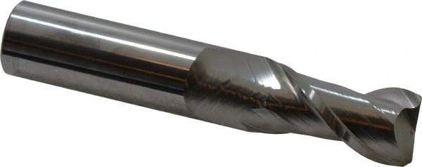 Accupro - 3/4", 2 Flute, Single End, Solid Carbide, 0.06" Corner Radius End Mill - 4" OAL, 40° Helix, Right Hand Flute, 1-1/2" LOC, Right Hand Cut - Americas Industrial Supply