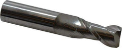 Accupro - 3/4", 2 Flute, Single End, Solid Carbide, 0.06" Corner Radius End Mill - 4" OAL, 40° Helix, Right Hand Flute, 1-1/2" LOC, Right Hand Cut - Americas Industrial Supply