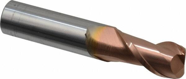 Accupro - 3/4", 2 Flute, Single End, Solid Carbide, 1/8" Corner Radius End Mill - 4" OAL, 40° Helix, Right Hand Flute, 1-1/2" LOC, Right Hand Cut - Americas Industrial Supply