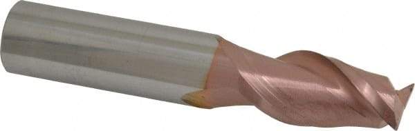 Accupro - 3/4", 2 Flute, Single End, Solid Carbide, 0.03" Corner Radius End Mill - 4" OAL, 40° Helix, Right Hand Flute, 1-1/2" LOC, Right Hand Cut - Americas Industrial Supply