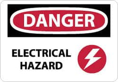 NMC - "Danger - Electrical Hazard", 10" Long x 14" Wide, Rigid Plastic Safety Sign - Rectangle, 0.05" Thick, Use for Accident Prevention - Americas Industrial Supply