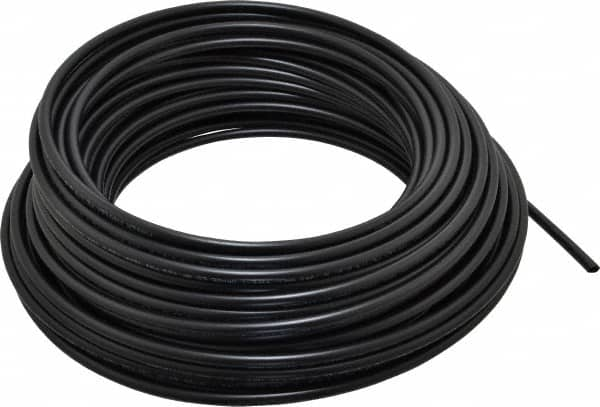 Parker - 11/64" ID x 1/4" OD, 0.04" Wall Thickness, 100' Long, Polyethylene Tube - Black, 120 Max psi, -80 to 150°F - Americas Industrial Supply