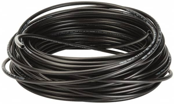 Parker - 6mm OD, 100' Long, Polyethylene Tube - Black, -80 to 150°F - Americas Industrial Supply