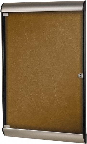 Ghent - 70-1/4" Wide x 36" High Enclosed Cork Bulletin Board - Natural Cork, Aluminum Frame - Americas Industrial Supply