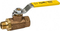 Apollo - 3/8" Pipe, Standard Port, Bronze Standard Ball Valve - 2 Piece, Inline - One Way Flow, MNPT x FNPT Ends, Lever Handle, 600 WOG, 150 WSP - Americas Industrial Supply