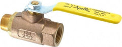 Apollo - 3/4" Pipe, Standard Port, Bronze Standard Ball Valve - 2 Piece, Inline - One Way Flow, MNPT x FNPT Ends, Lever Handle, 600 WOG, 150 WSP - Americas Industrial Supply