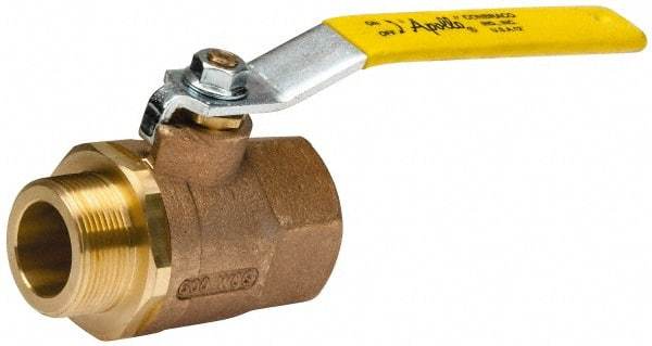 Apollo - 1-1/2" Pipe, Standard Port, Bronze Standard Ball Valve - 2 Piece, Inline - One Way Flow, MNPT x FNPT Ends, Lever Handle, 600 WOG, 150 WSP - Americas Industrial Supply