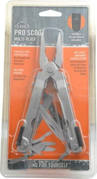 Gerber - 14 Piece, Multi-Tool Set - 6-1/2" OAL, 4-19/64" Closed Length - Americas Industrial Supply