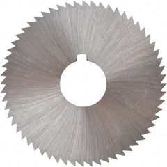 Made in USA - 2-1/4" Diam x 0.081" Blade Thickness x 5/8" Arbor Hole Diam, 60 Tooth Slitting and Slotting Saw - Arbor Connection, Right Hand, Uncoated, High Speed Steel, Concave Ground, Contains Keyway - Americas Industrial Supply