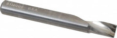 Onsrud - 1/4" Cutting Diam x 3/8" Length of Cut, 1 Flute, Upcut Spiral Router Bit - Uncoated, Right Hand Cut, Solid Carbide, 2" OAL x 1/4" Shank Diam, Single Edge, 21° Helix Angle - Americas Industrial Supply