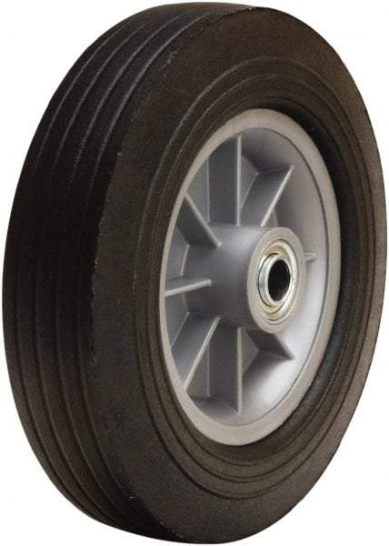 Hamilton - 10 Inch Diameter x 2-3/4 Inch Wide, Rubber on Polypropylene Caster Wheel - 500 Lb. Capacity, 3-1/4 Inch Hub Length, 3/4 Inch Axle Diameter, Ball Bearing - Americas Industrial Supply