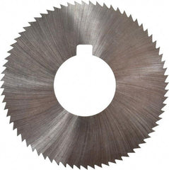 Made in USA - 2-3/4" Diam x 0.02" Blade Thickness x 1" Arbor Hole Diam, 72 Tooth Slitting and Slotting Saw - Arbor Connection, Right Hand, Uncoated, High Speed Steel, Concave Ground, Contains Keyway - Americas Industrial Supply