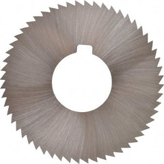 Made in USA - 2-3/4" Diam x 0.064" Blade Thickness x 1" Arbor Hole Diam, 56 Tooth Slitting and Slotting Saw - Arbor Connection, Right Hand, Uncoated, High Speed Steel, Concave Ground, Contains Keyway - Americas Industrial Supply