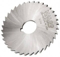 Made in USA - 6" Diam x 1/8" Blade Thickness x 1-1/4" Arbor Hole Diam, 44 Tooth Slitting and Slotting Saw - Arbor Connection, Right Hand, Uncoated, High Speed Steel, Concave Ground, Contains Keyway - Americas Industrial Supply