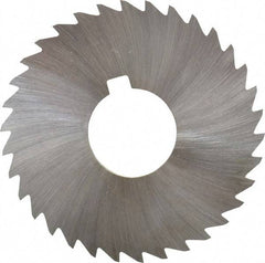 Made in USA - 3" Diam x 3/64" Blade Thickness x 1" Arbor Hole Diam, 34 Tooth Slitting and Slotting Saw - Arbor Connection, Right Hand, Uncoated, High Speed Steel, Concave Ground, Contains Keyway - Americas Industrial Supply