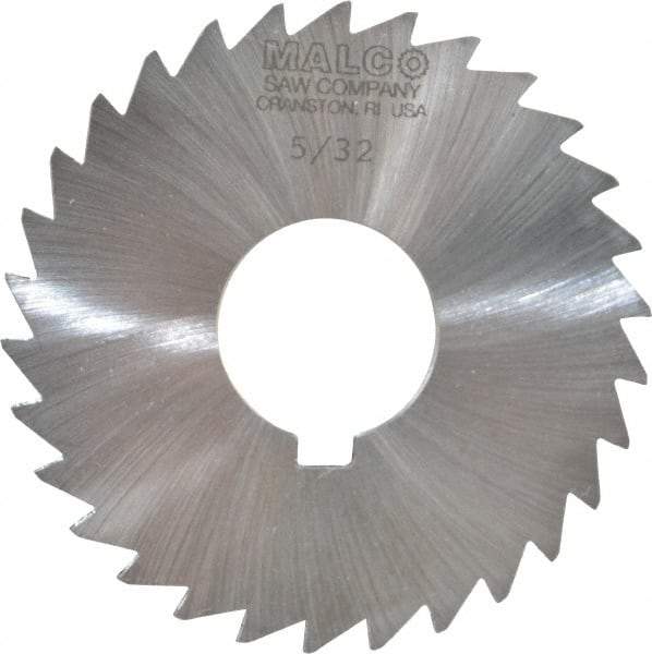 Made in USA - 3" Diam x 5/32" Blade Thickness x 1" Arbor Hole Diam, 30 Tooth Slitting and Slotting Saw - Arbor Connection, Right Hand, Uncoated, High Speed Steel, Concave Ground, Contains Keyway - Americas Industrial Supply