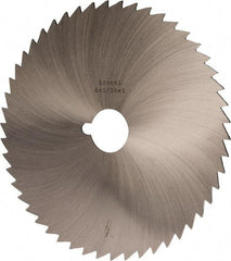 Made in USA - 6" Diam x 1/16" Blade Thickness x 1" Arbor Hole Diam, 50 Tooth Slitting and Slotting Saw - Arbor Connection, Right Hand, Uncoated, High Speed Steel, Concave Ground, Contains Keyway - Americas Industrial Supply