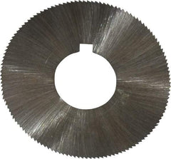 Made in USA - 1-3/4" Diam x 0.006" Blade Thickness x 5/8" Arbor Hole Diam, 132 Tooth Slitting and Slotting Saw - Arbor Connection, Right Hand, Uncoated, High Speed Steel, Concave Ground, Contains Keyway - Americas Industrial Supply