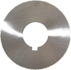 Made in USA - 1-3/4" Diam x 0.014" Blade Thickness x 5/8" Arbor Hole Diam, 132 Tooth Slitting and Slotting Saw - Arbor Connection, Right Hand, Uncoated, High Speed Steel, Concave Ground, Contains Keyway - Americas Industrial Supply