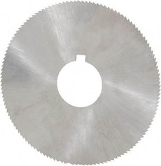 Made in USA - 2-1/4" Diam x 0.014" Blade Thickness x 5/8" Arbor Hole Diam, 132 Tooth Slitting and Slotting Saw - Arbor Connection, Right Hand, Uncoated, High Speed Steel, Concave Ground, Contains Keyway - Americas Industrial Supply