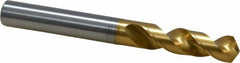 OSG - 9.75106mm 120° Spiral Flute Vanadium High Speed Steel Screw Machine Drill Bit - TiN Finish, Right Hand Cut, 43mm Flute Length, 93mm OAL, Faceted Point, Straight Shank - Americas Industrial Supply