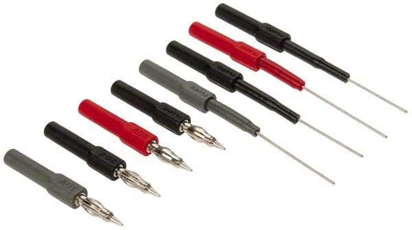 Fluke - Black/Gray/Red Electrical Test Equipment Leads - Use with Digital Multimeters - Americas Industrial Supply