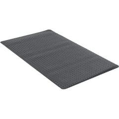 Wearwell - 5' Long x 3' Wide, Dry Environment, Anti-Fatigue Matting - Black, Vinyl with Urethane Sponge Base, Beveled on 4 Sides - Americas Industrial Supply
