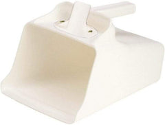 Remco - 128 oz White Polypropylene Flat Bottom Scoop - 8.7" Wide x 7.3" Deep Bowl, 11" OAL - Americas Industrial Supply