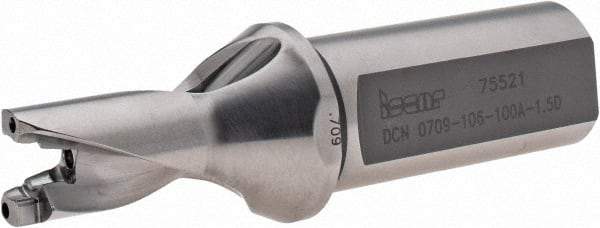 Iscar - 0.709" to 0.744" Diam, 1.5xD, 1.06" Max Depth, 1" Shank Diam, 4.39" OAL, Replaceable-Tip Drill - FCP, ICK, ICK-2M, ICM, ICN, ICP, iCP-2M Insert, 18 Seat Size, 73382905 Toolholder, Series SumoCham - Americas Industrial Supply