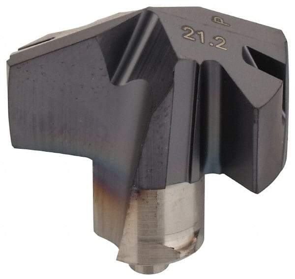 Iscar - Series ICP, 0.835" Diam Grade IC908 140° Replaceable Drill Tip - Carbide, TiAlN Finish, 21 Seat Size, Through Coolant - Americas Industrial Supply