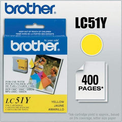 Brother - Yellow Ink Cartridge - Use with Brother DCP-130C, 330C, 350C, intelliFAX-1360, 1860C, 1960C, 2480C, 2580C, MFC-230C, 240C, 440CN, 465CN, 665CW, 685CW, 845CW, 885CW, 3360C, 5460CN, 5860CN - Americas Industrial Supply