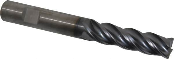 Kennametal - 5/8", 4 Flute, Solid Carbide, 0.06" Corner Radius End Mill - 5" OAL, 2-1/4" LOC - Americas Industrial Supply