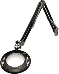 O.C. White - 43 Inch, Clamp on, LED, Black, Magnifying Task Light - 4 Watt, 2x Magnification, 6 Inch Wide, 6 Inch Long - Americas Industrial Supply