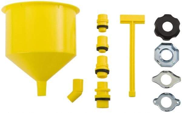 Proto - 1 Qt Capacity Plastic Funnel - Straight Spout, Yellow - Americas Industrial Supply