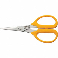 Olfa - Scissors & Shears; Blade Material: Stainless Steel ; Applications: Graphics; Kevlar; Leather; Paper; Polystyrene Foam; Textiles; Vinyl; Precision Cutting ; Handle Material: ABS Plastic ; Length of Cut (Inch): 1-1/2 ; Handle Style: Straight ; Overa - Exact Industrial Supply