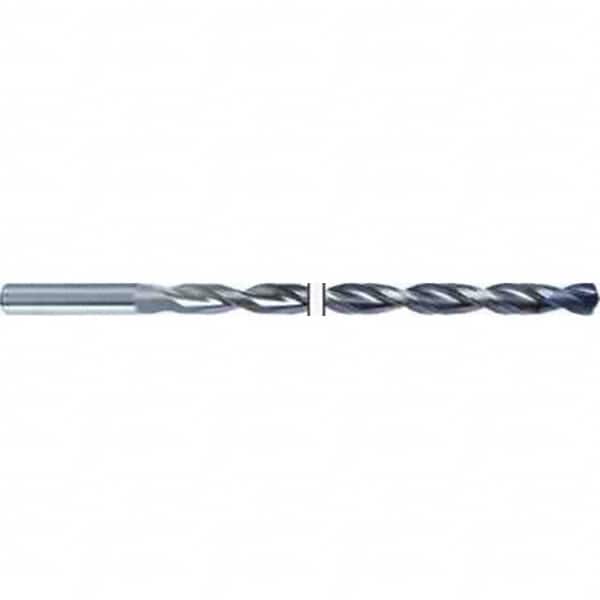 Guhring - 31/64" 135° Spiral Flute Solid Carbide Screw Machine Drill Bit - TiAlN Finish, Right Hand Cut, 318mm Flute Length, 367mm OAL, Straight Shank, Through Coolant - Americas Industrial Supply