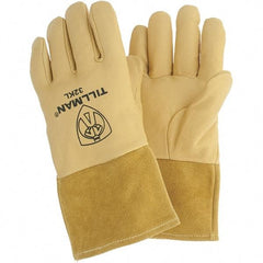 TILLMAN - Welder's & Heat Protective Gloves - 4"CUFF LRG GOLD 1/PR PIGSKIN HD MIG GLOVES - Americas Industrial Supply