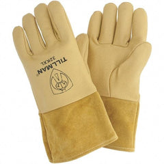TILLMAN - Welder's & Heat Protective Gloves - 4" CUFF GOLD XL 1/PR PIGSKIN HD MIG GLOVES - Americas Industrial Supply