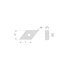 Turning Insert:  DNMG432SH AH645,  Solid Carbide TiAlN Finish,  Neutral,  1/2″ Inscribed Circle,  0.0310″ Corner Radius,  55.0 &deg N/A Diamond,  Series  DNMG