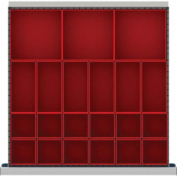 LISTA - 21-Compartment Drawer Divider Layout for 2.17" High Drawers - Americas Industrial Supply