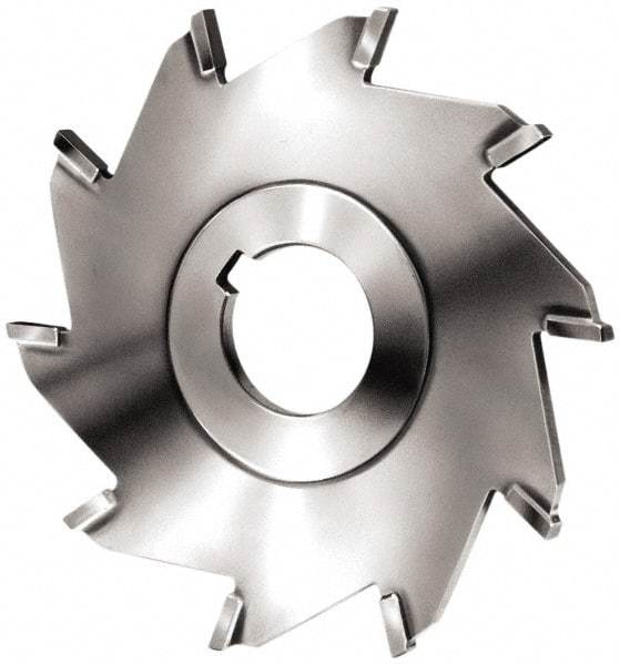 Made in USA - 3" Diam x 1/8" Blade Thickness x 1" Arbor Hole Diam, 6 Tooth Slitting and Slotting Saw - Arbor Connection, Right Hand, Uncoated, Carbide-Tipped, Contains Keyway - Americas Industrial Supply