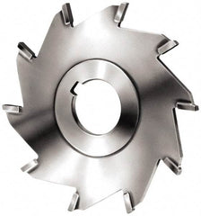 Made in USA - 6" Diam x 3/16" Blade Thickness x 1-1/4" Arbor Hole Diam, 8 Tooth Slitting and Slotting Saw - Arbor Connection, Right Hand, Uncoated, Carbide-Tipped, Contains Keyway - Americas Industrial Supply