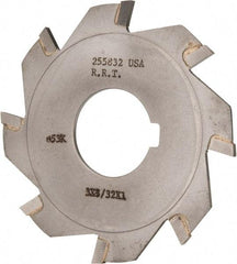 Made in USA - 3" Diam x 3/32" Blade Thickness x 1" Arbor Hole Diam, 8 Tooth Slitting and Slotting Saw - Arbor Connection, Right Hand, Uncoated, Carbide-Tipped, Contains Keyway - Americas Industrial Supply