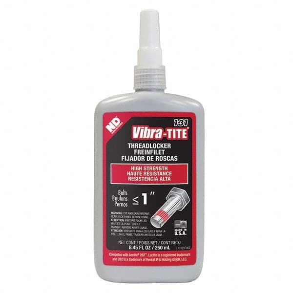 Vibra-Tite - 250 mL Bottle, Red, High Strength Threadlocker - Americas Industrial Supply